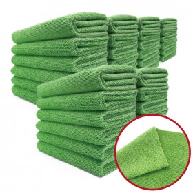 AguaMirai TOALHAS DE MICROFIBRA *Sem borda* (40cm x 40cm) - Color : GREEN - KIT COM 36 UNIDADES